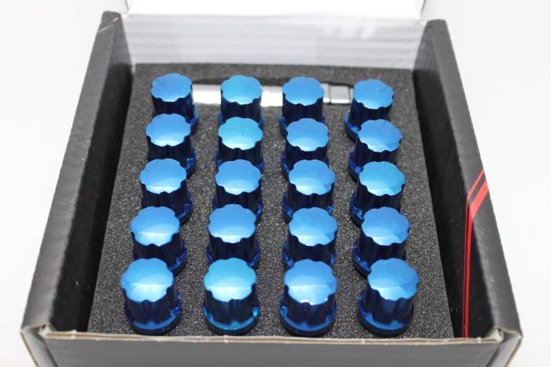 Japan Racing Radschrauben M14x1,5 Blau Radbolzen Satz 20x Felgenschloss von Japan Racing