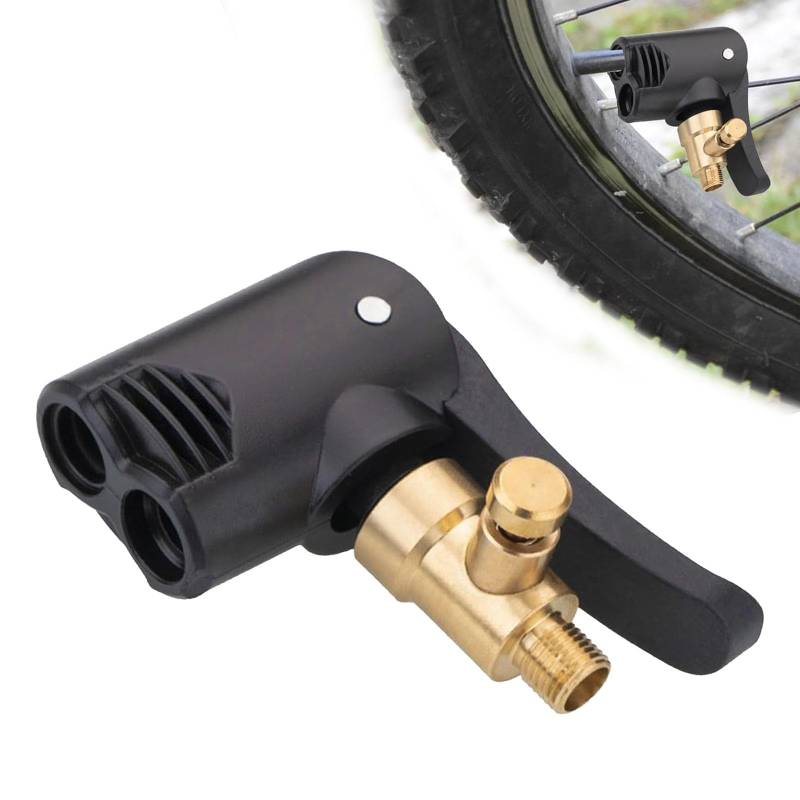 Autoventil Hebelstecker,Reifenventil Adapter,2-in-1 Reifenfüller Auto Luftpumpen,2 in 1 American Mouth French Mouth aufblasbares Auto Motorrad Fahrrad,Langlebig,für Schläuche mit 8 mm Durchmesser von Jasminum