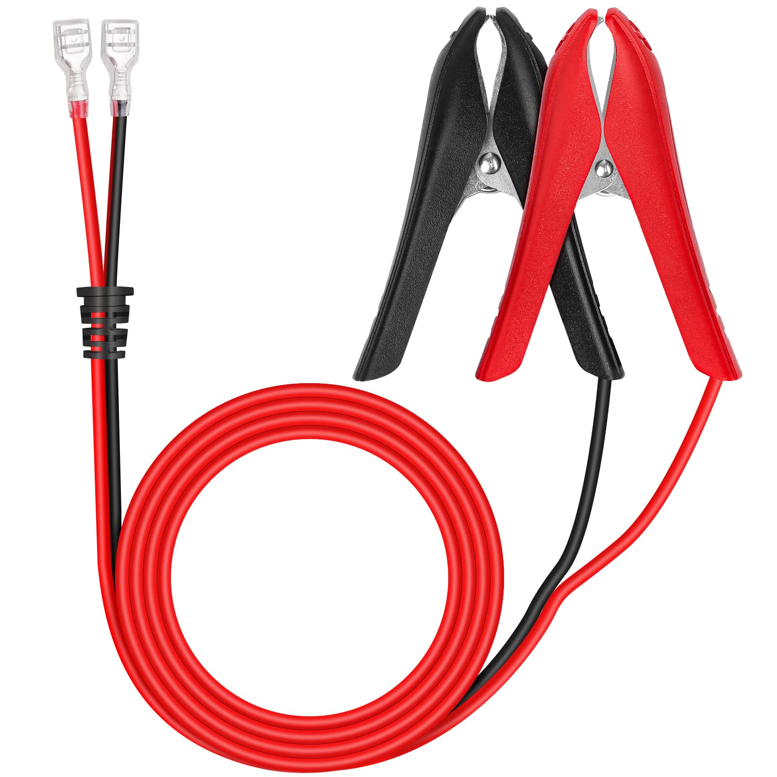 JatilEr Krokodilklemmen mit Kabel 1.8m, Krokodilklemmen 12v PVC, Kupferkern, 18AWG, für Batterieladung, Notbatterieanschluss Usw von JatilEr