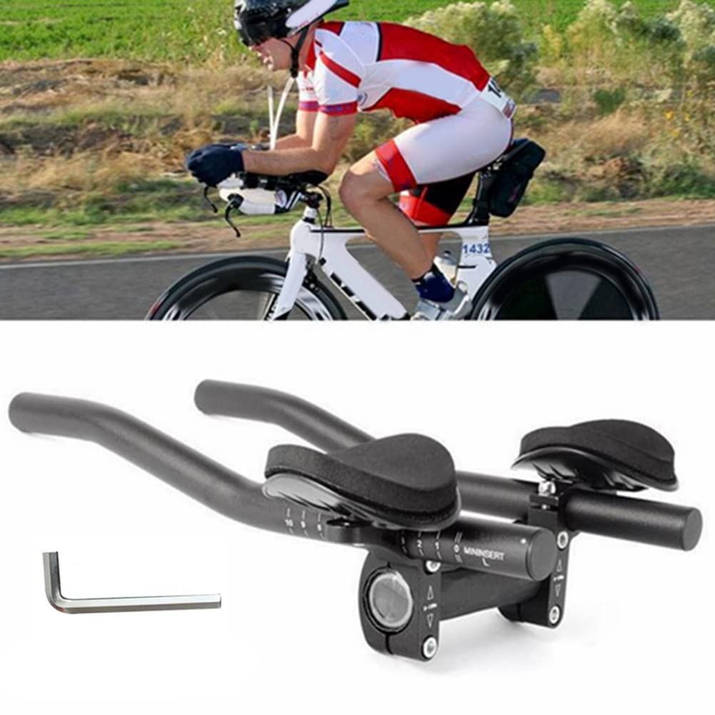 Triathlon Lenkeraufsatz, Schwarze Aluminiumlegierung Fahrrad TT Rennrad Lenker TT Armlehne mit Schraubenschlüssel-Werkzeug Mountainbike Oder Rennrad Triathlon Lenkeraufsatz, Schwarze Aluminiumlegierung Fahrrad TT Rennrad Lenker TT Armlehne mit Schraubenschlüssel-Werkzeug Mountainbike Oder Rennrad von Jauarta
