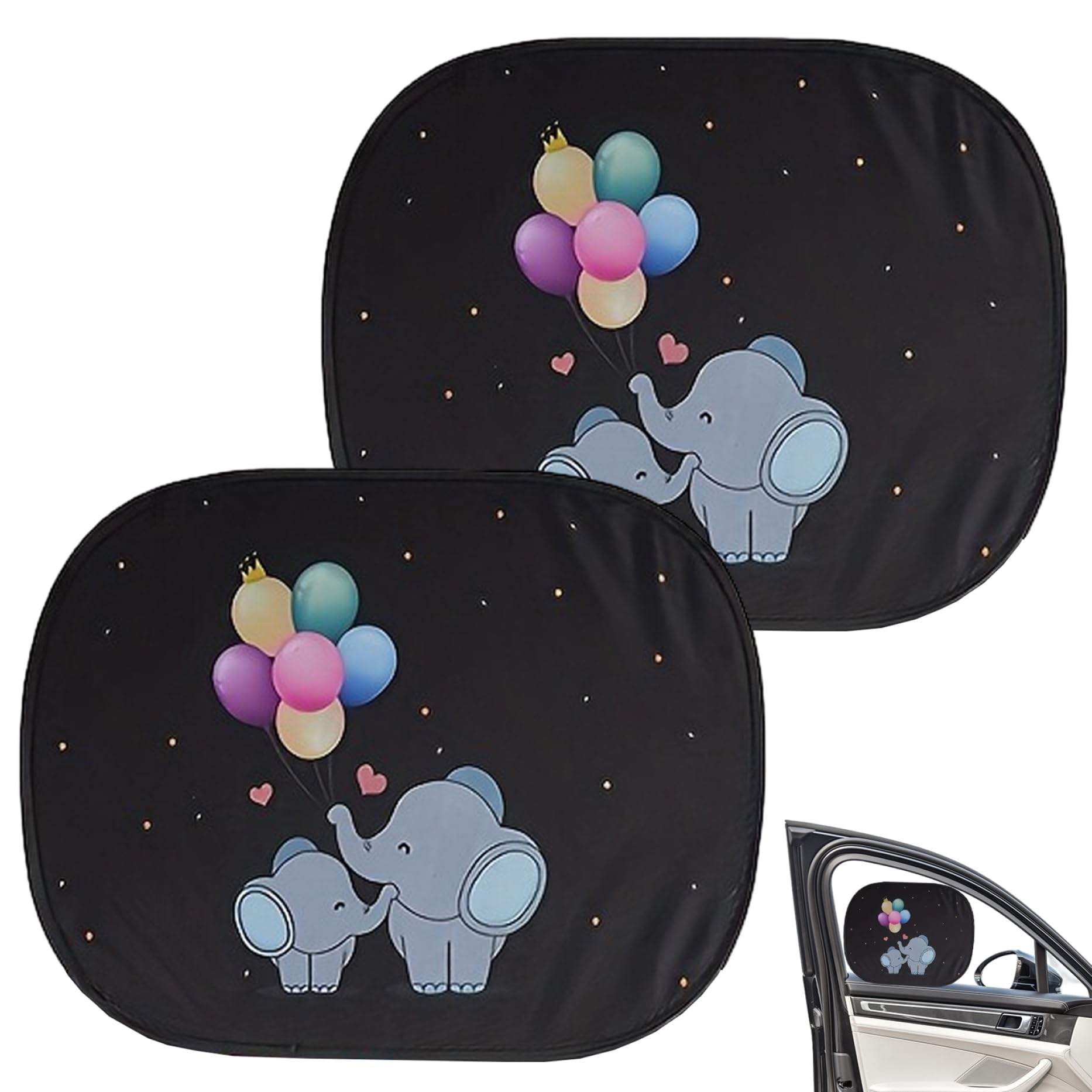 1 Paar Auto Sonnenschutz Baby, 18,5x11.8in UV -Schutzauto Fenstertöne mit niedlichen Tiermotiven, Seitenscheibenbildschirme zum Campen, Nickerchen, Schlafen 1 Paar Auto Sonnenschutz Baby, 18,5x11.8in UV -Schutzauto Fenstertöne mit niedlichen Tiermotiven, Seitenscheibenbildschirme zum Campen, Nickerchen, Schlafen von Jcasbdn