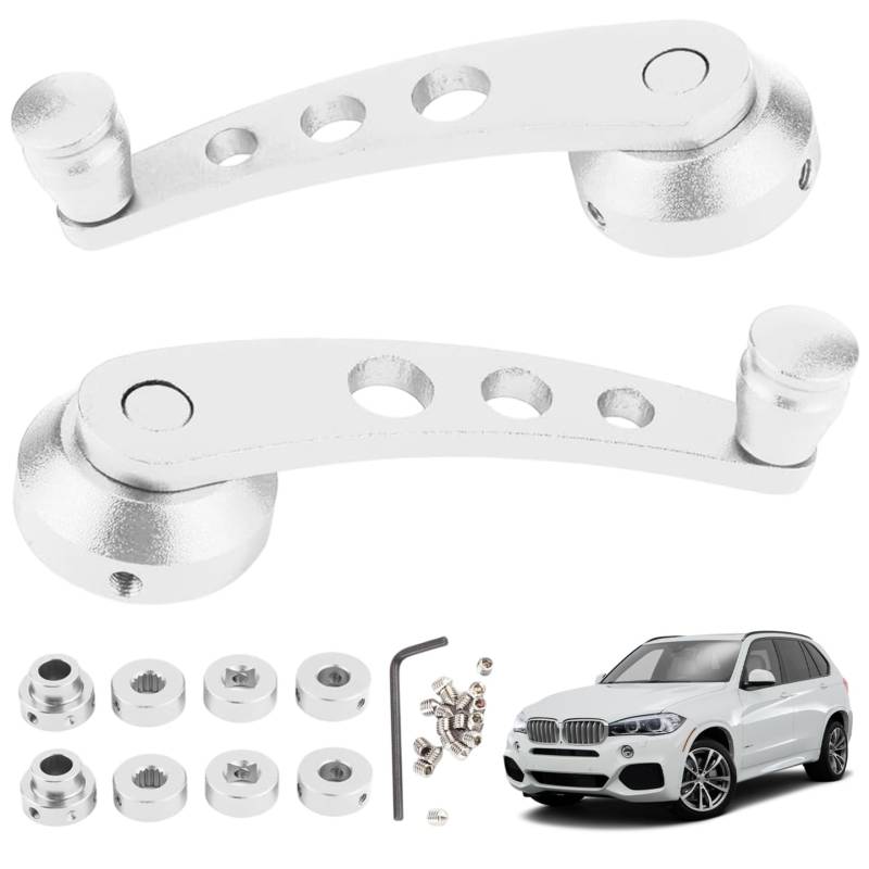 2PCS -Fensterkurbelhandlungen Ersatz, Aluminiumlegierungfensterkurbel, universelle Autotürzubehör von Jcasbdn