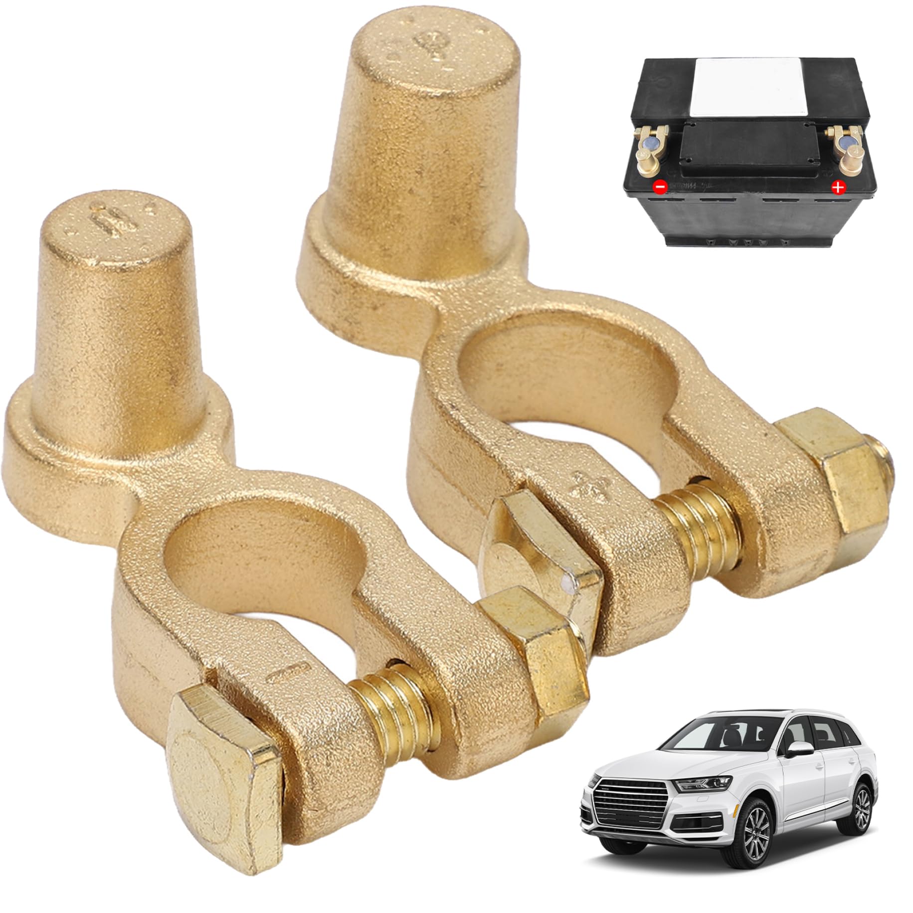 Batterie -Post -Extender, 2pcs Messing Car Battery Anschlussanschluss, Schnellfreisetzung Die positive negative obere Post -Adapter trugen Batterie -Post -Extender, 2pcs Messing Car Battery Anschlussanschluss, Schnellfreisetzung Die positive negative obere Post -Adapter trugen von Jcasbdn