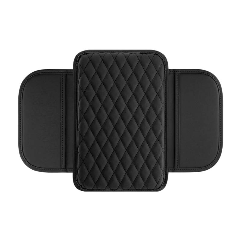 Mittelkonsole -Abdeckung 8x12 Zoll Leder Auto Arm Ruhendeabdeckung mit Seitentasche Nicht -Slip -Auto -Armlehre mit Gummiband Schwarz von Jcasbdn