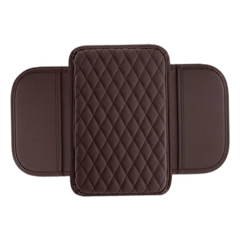 Mittelkonsole -Abdeckung 8x12 Zoll Leder Auto Arm Ruhendeabdeckung mit Seitentasche Nicht -Slip -Auto -Armlehre mit Gummibandbraun von Jcasbdn