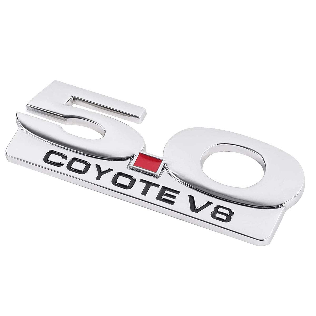 Jdeijfev 5.0 Coyote V8 Emblem für 11-14 F150 F250 F350 Chrom Seiten KöRper KotflüGel Embleme Aufkleber Aufkleber Abzeichen Typenschild von Jdeijfev