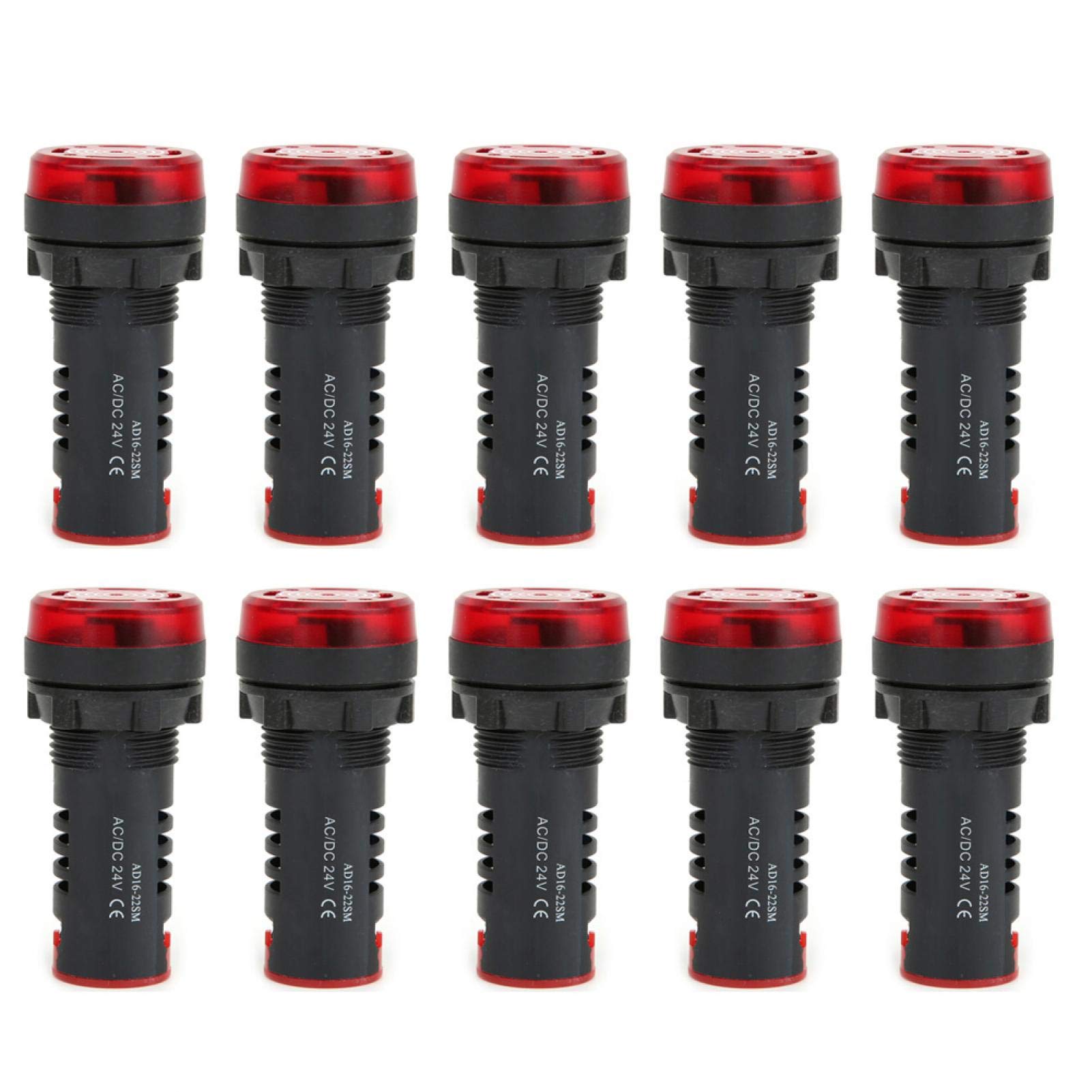 10 Stück rote akustische Alarmanzeige 24V 20mA LED Summer AD16 22SM LED blinkt mit lauter Stimme 10 Stück rote akustische Alarmanzeige 24V 20mA LED Summer AD16 22SM LED blinkt mit lauter Stimme von Jeanoko