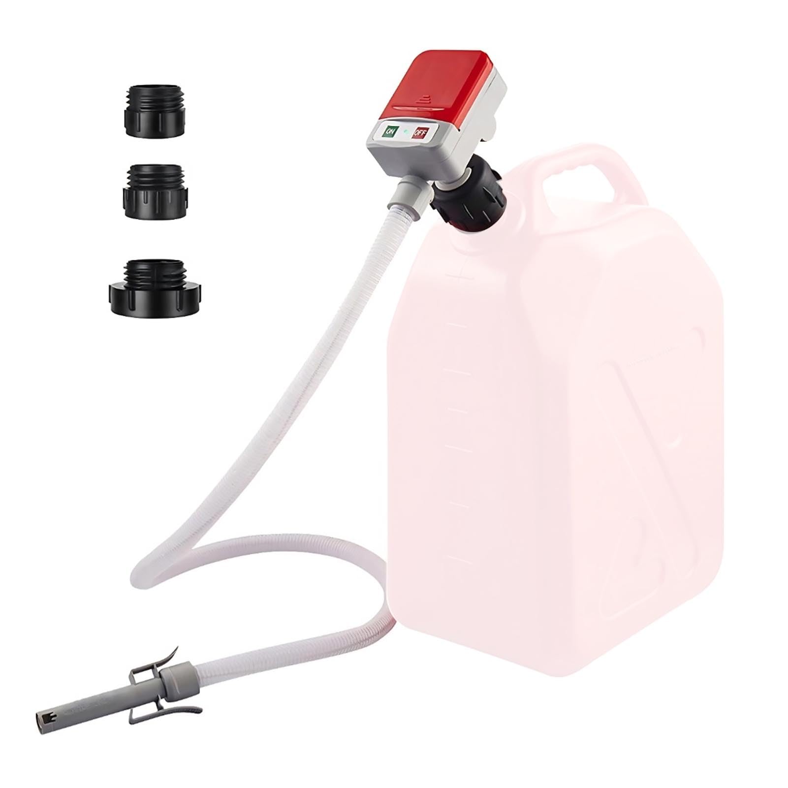 Kraftstoffübertragungspumpe mit Auto -Stopp -Sensor und 3 Adapter, 3,2 Gpm 51 -Zoll -Schlauchbatteriebatterie -tragbare Flüssigkeitspumpe, Gaspumpe für Öl und Benzin Kraftstoffübertragungspumpe mit Auto -Stopp -Sensor und 3 Adapter, 3,2 Gpm 51 -Zoll -Schlauchbatteriebatterie -tragbare Flüssigkeitspumpe, Gaspumpe für Öl und Benzin von Jectse