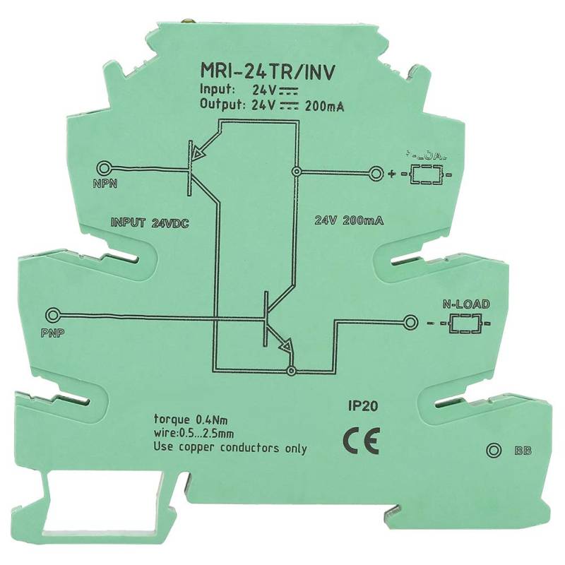 NPN PNP-Signalkonverter，Jectse MRI-24TR / INV NPN PNP-Signalkonverter SPS-Sensor Polar IO-Pegelkonvertierungsmodul Signalkonverterrelais von Jectse