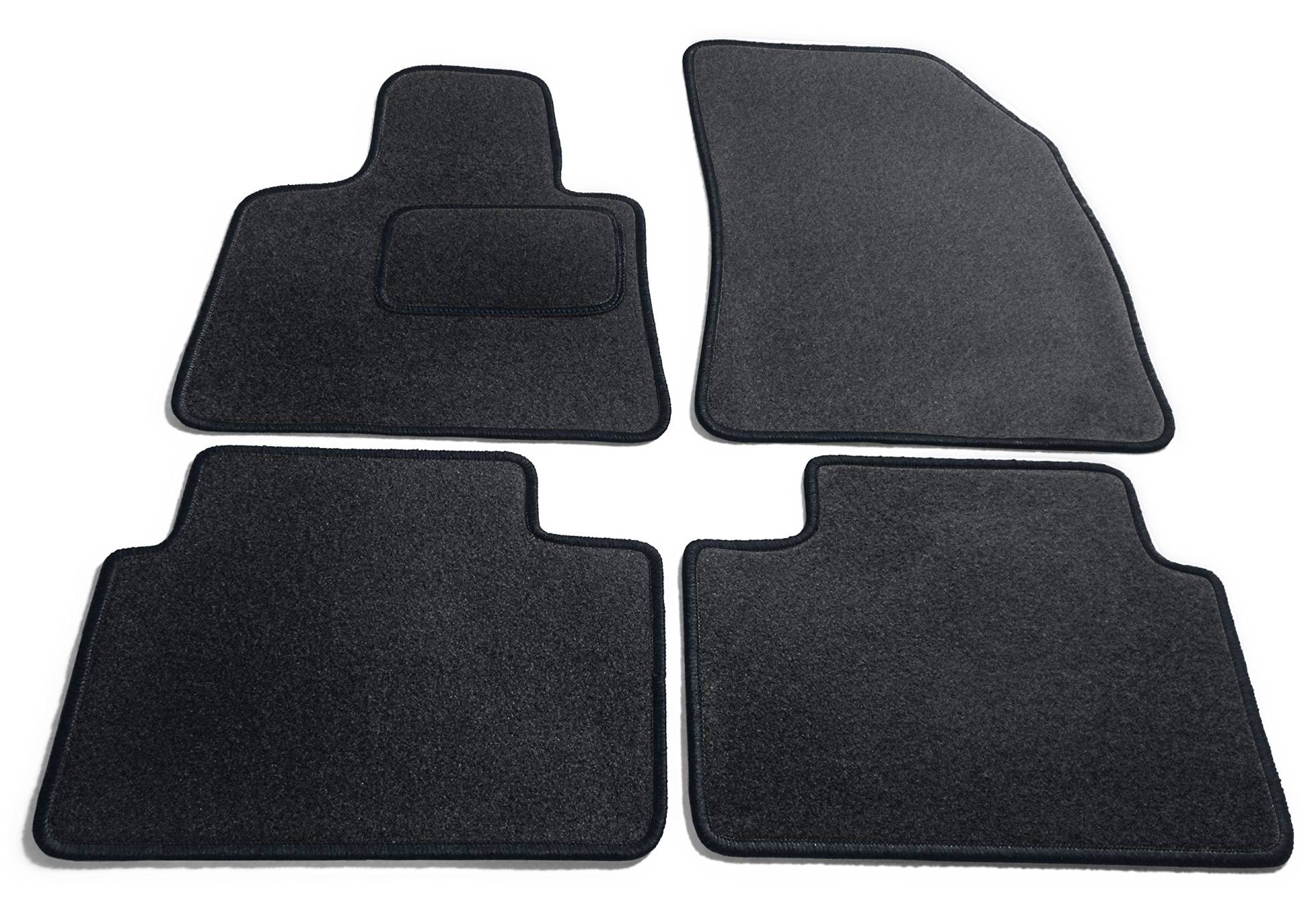 JediMats 71052-KOR-SCHWARZ-SCHW Korfu maßgeschneiderte Fußmatte für Ihr Auto Schwarz von JediMats