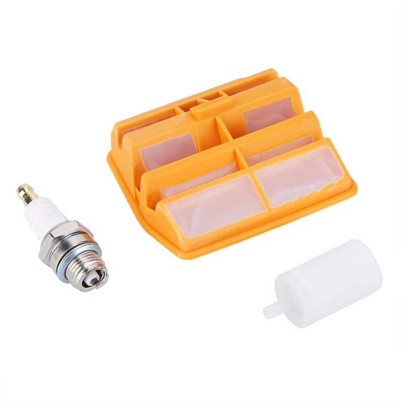 Benzinfilter Luftfilter Zündkerzensatz Air Filter Zündkerzen-Kit Air Filter Spark Plug Set 544 08 08 02 für 445 450 Teile Kraftstoff Gas Kettensäge Set Zubehör von Jeffergarden