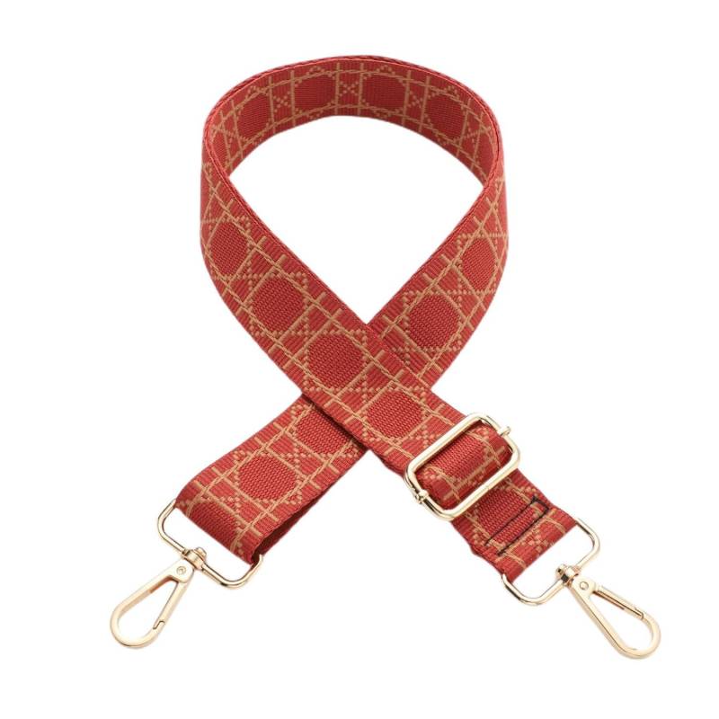 Breite 3,8 cm Verstellbarer Schultergurt Taschengurte mit Karabiner zum Wechseln Tragegurt Schulterriemen Umhängegurt Taschenriemen Tasche Zubehör Trageriemen Crossbody Gurt Handbag Strap,(E-Rot) von JekyTMP