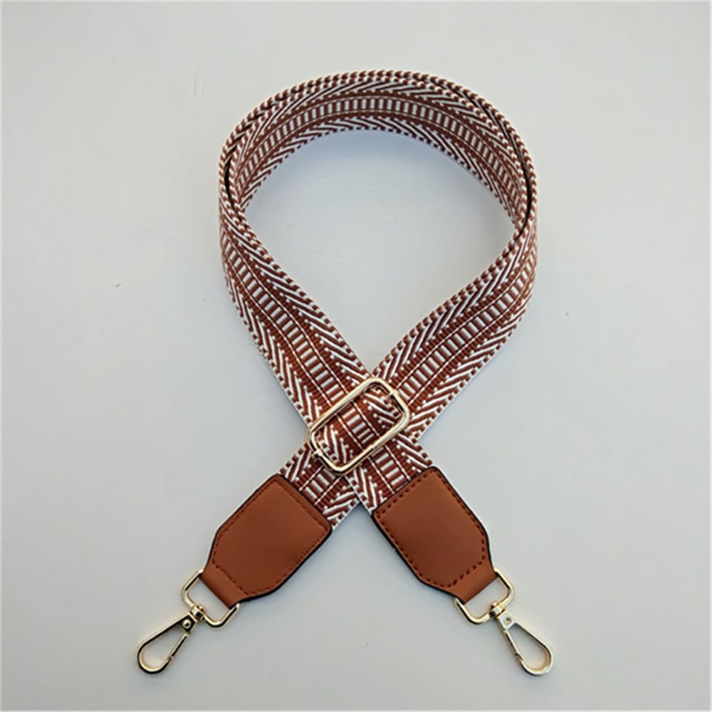Breite 3,8 cm Verstellbarer Schultergurt mit Karabiner Ersatz Taschengurte Schulterriemen zum Wechseln Umhängegurt Taschenriemen Tasche Zubehör Trageriemen Crossbody Gurt Handbag Strap,(H-Braun) von JekyTMP