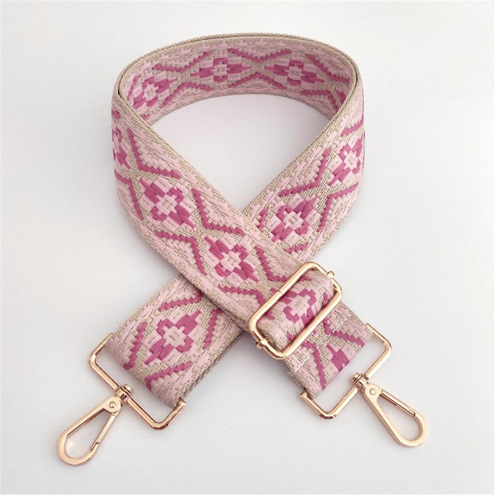 Breite 5cm Schulterriemen zum Wechseln Verstellbarer Schultergurt mit Karabiner Ersatz Taschengurte Umhängegurt Taschenriemen Trageriemen Crossbody Gurt Handbag Strap Damen Taschenband,(AJ-Pink) von JekyTMP