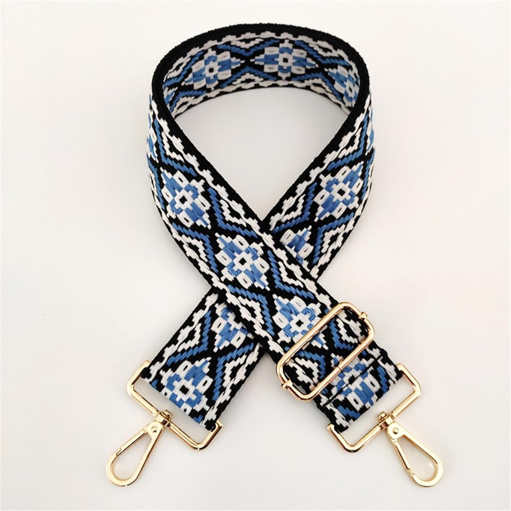 Breite 5cm Schulterriemen zum Wechseln Verstellbarer Schultergurt mit Karabiner Ersatz Taschengurte Umhängegurt Taschenriemen Trageriemen Crossbody Gurt Handbag Strap Damen Taschenband,(AN-Blau) von JekyTMP
