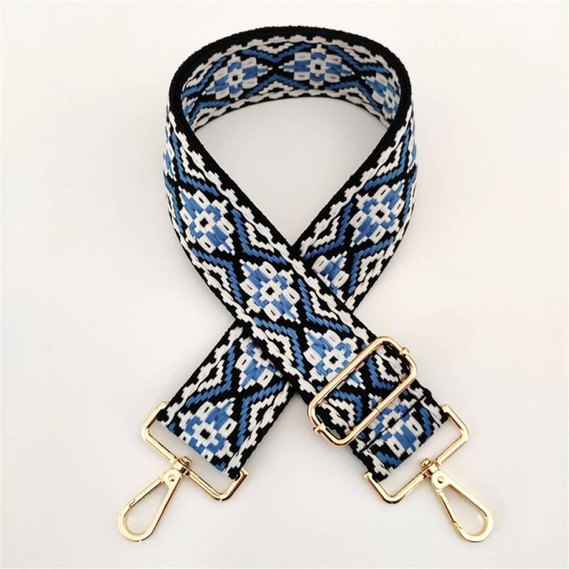 Breite 5cm Schulterriemen zum Wechseln Verstellbarer Schultergurt mit Karabiner Ersatz Taschengurte Umhängegurt Taschenriemen Trageriemen Crossbody Gurt Handbag Strap Damen Taschenband,(AN-Blau) von JekyTMP
