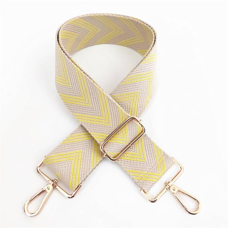 Breite 5cm Verstellbarer Tasche Schultergurt, Taschengurt, Ersatz Schulterriemen, Taschenhenkel Zum Wechseln Handbag Strap Taschenriemen Taschen UmhäNgegurt Gurt für Crossbody Canvas Tasche,(A-Gelb) von JekyTMP
