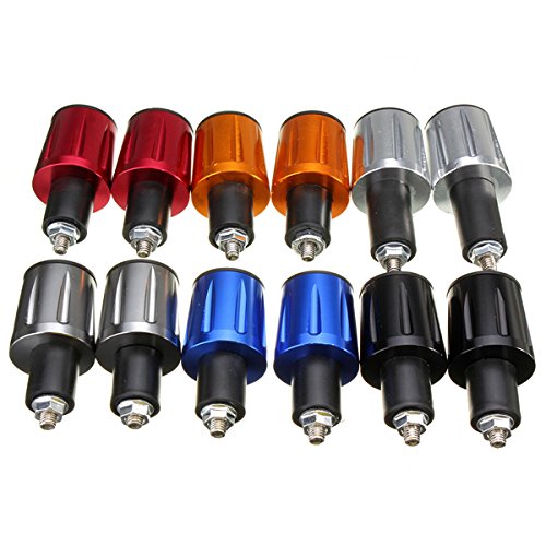 JenNiFer 7/8 Zoll 22Mm Universal Motorrad Lenkerenden Stecker Grip Gewichte Anti Vibration - Rot von JenNiFer