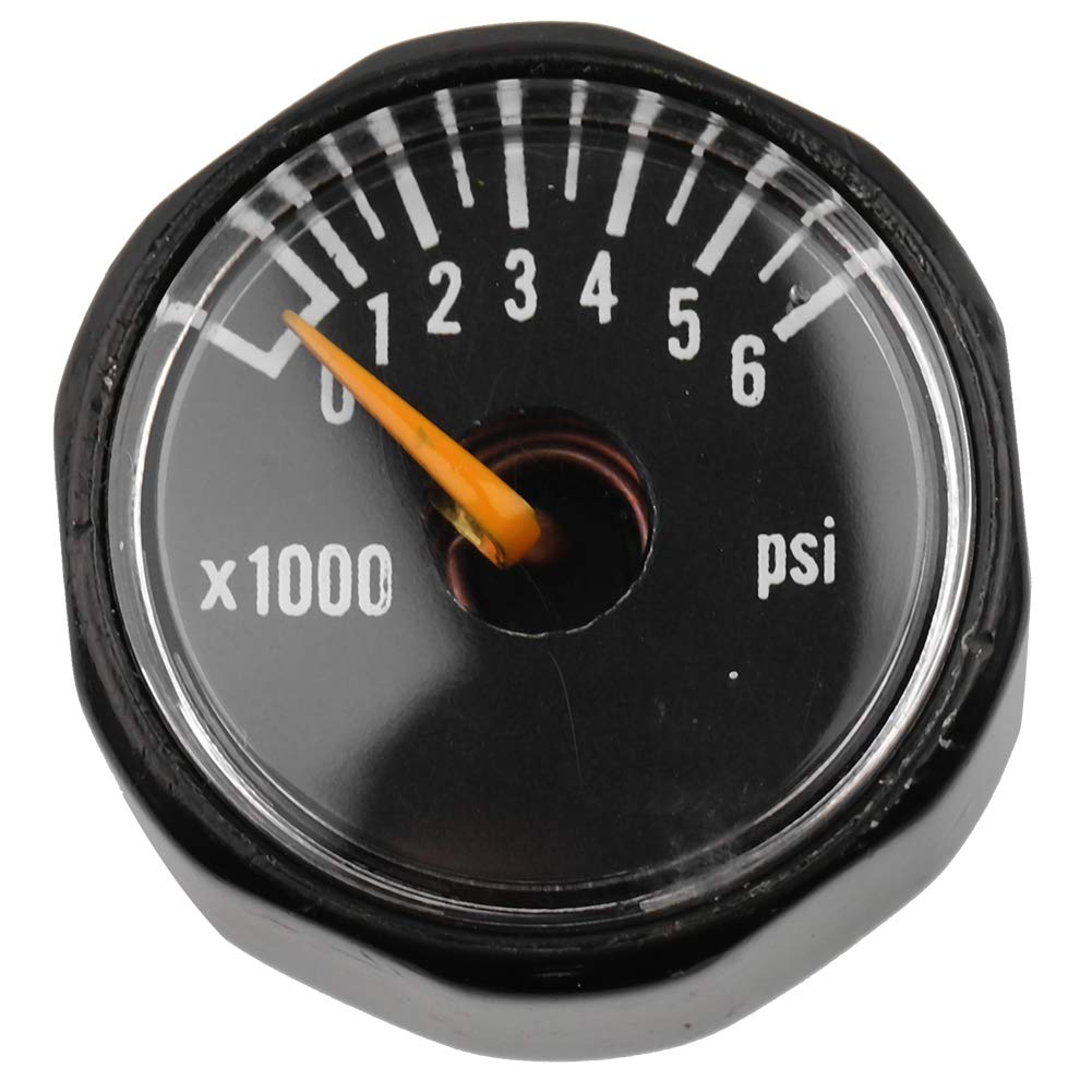 Jenngaoo Manometer, 1/8 NPT, schwarzes Präzisionsventil, Mini Manometer, Kohlendioxid Mikromanometer, 25 mm Durchmesser(6000 psi) von Jenngaoo