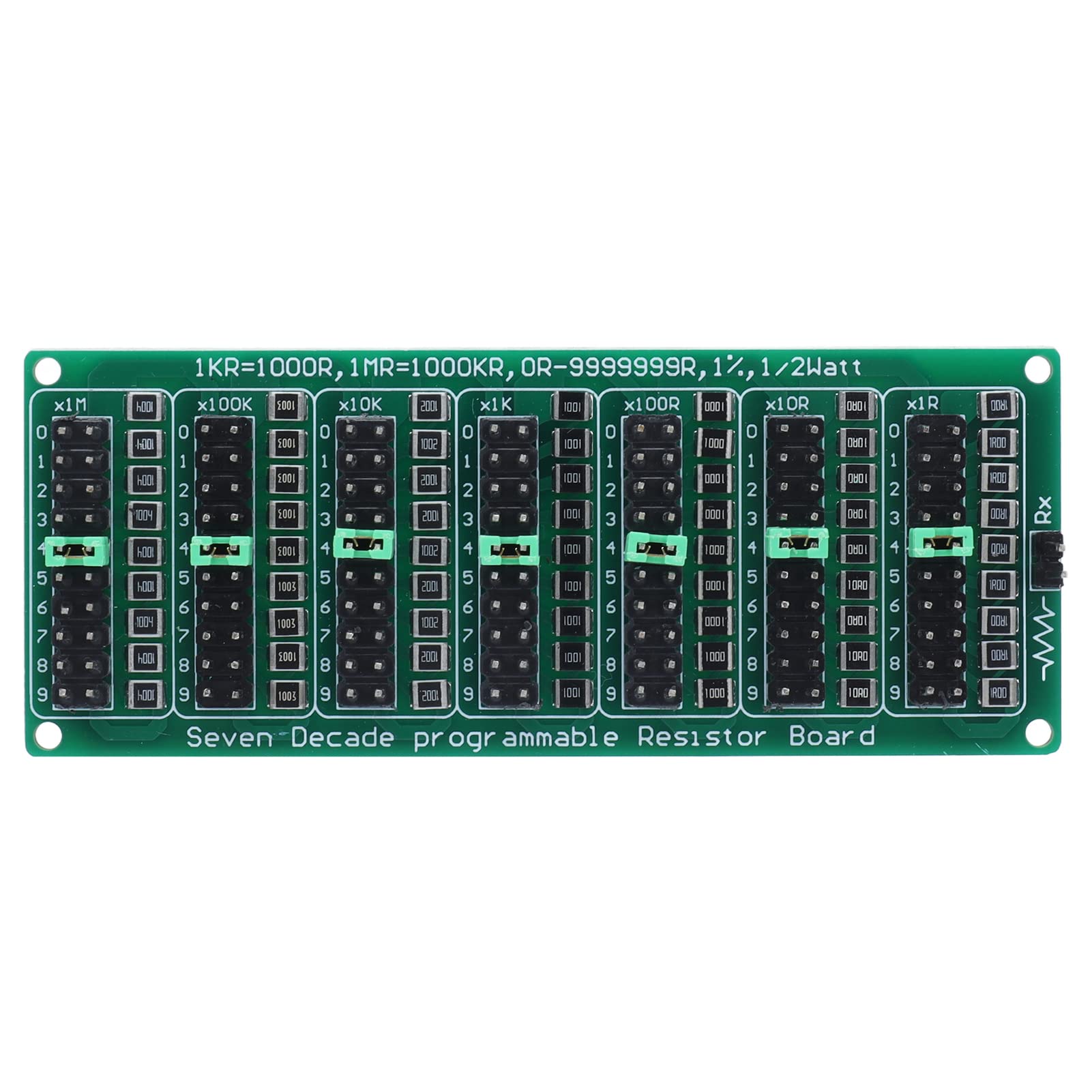 Programmierbarer Widerstand, 0R‑9999999R Programmierbares Widerstandsboard AC 200 V, einstellbares Widerstandsmodul für Experimente, 90 x 35 x 10 mm Programmierbarer Widerstand, 0R‑9999999R Programmierbares Widerstandsboard AC 200 V, einstellbares Widerstandsmodul für Experimente, 90 x 35 x 10 mm von Jenngaoo