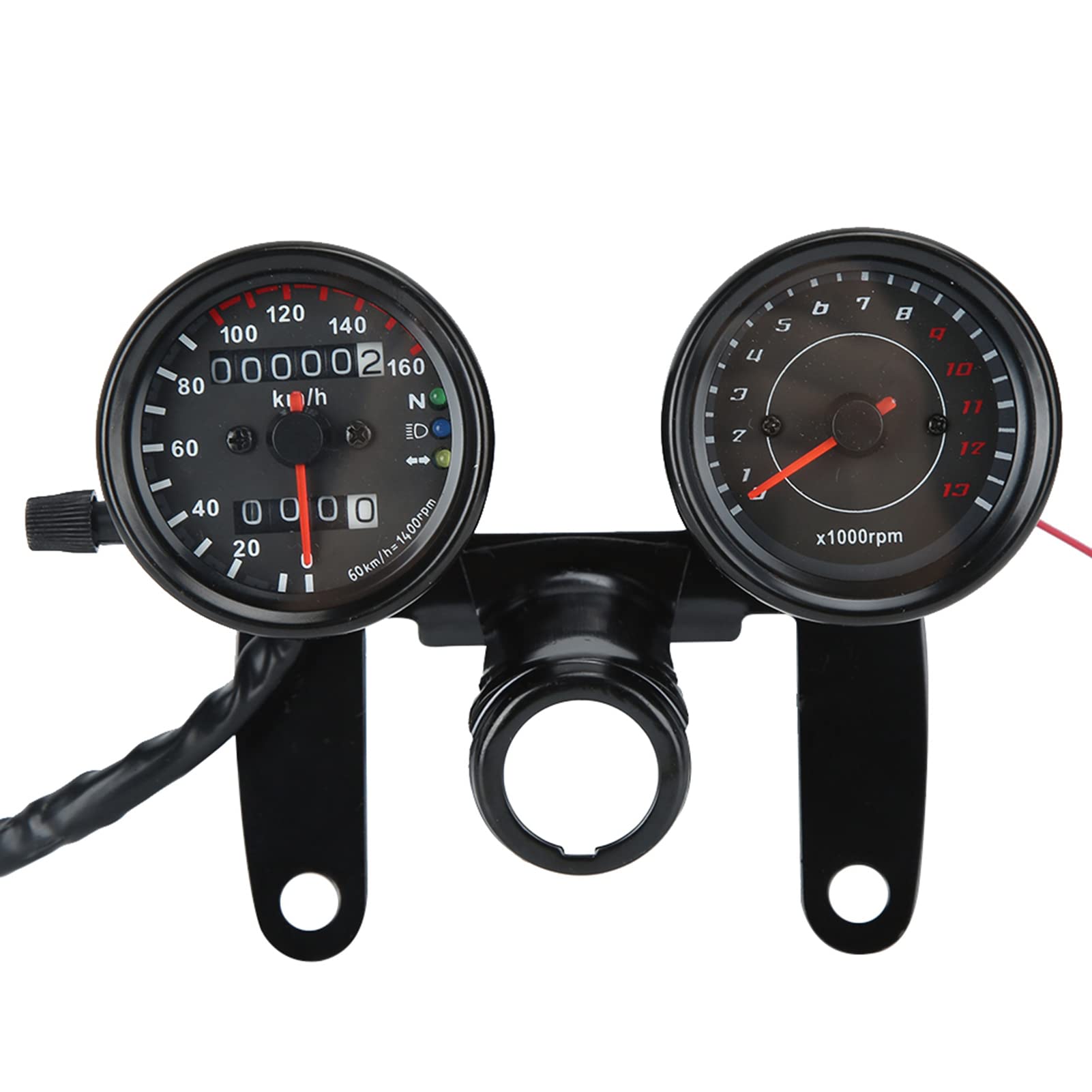 Universal Motorrad LED Kilometerzähler Tachometer, Retro Multifunktions modifiziertes digitales Instrumentenzubehör Universal Motorrad LED Kilometerzähler Tachometer, Retro Multifunktions modifiziertes digitales Instrumentenzubehör von Jenngaoo