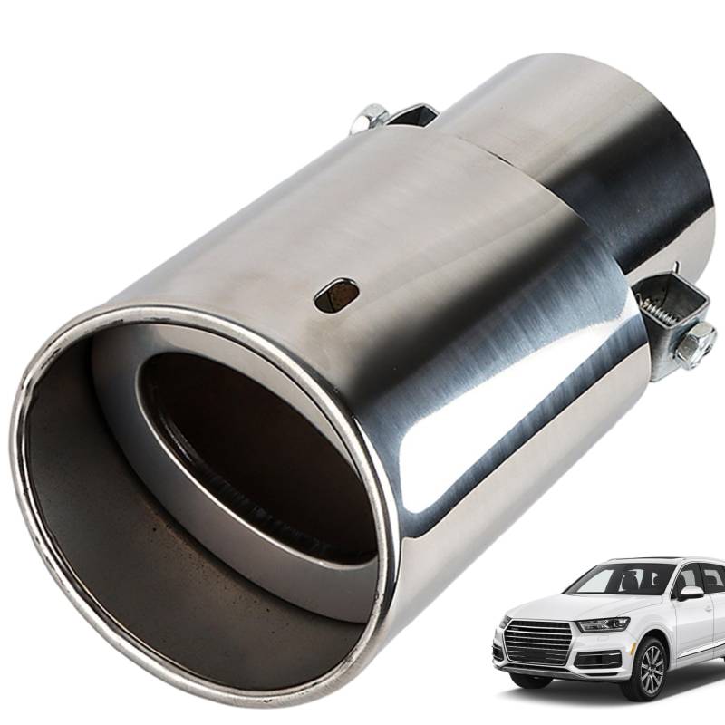 Abgasspitzen, Schalldämpferspitze 63 mm universeller Edelstahl gerade Abgasspitzen Modifikation/Ersatzschraube für Zuhause von Jeorywoet
