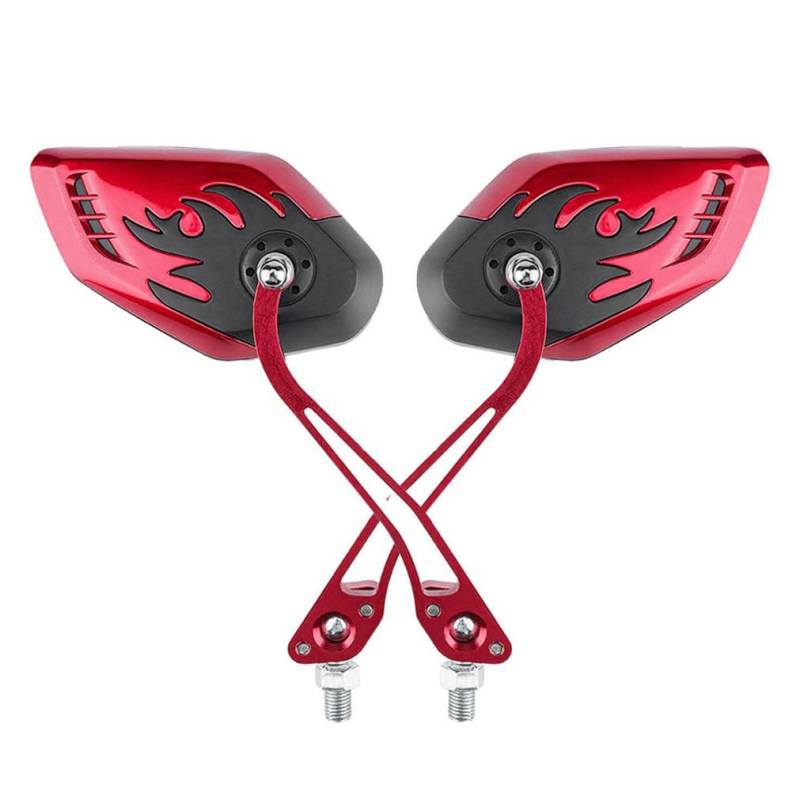 Bike Rückspiegel mit dem Fahrrad mit Weitbereich Rückenreflektor Einstellbarer Sichtspiegel rot 1pair, einstellbarer Fahrrad -Lenkerspiegel von Jeorywoet