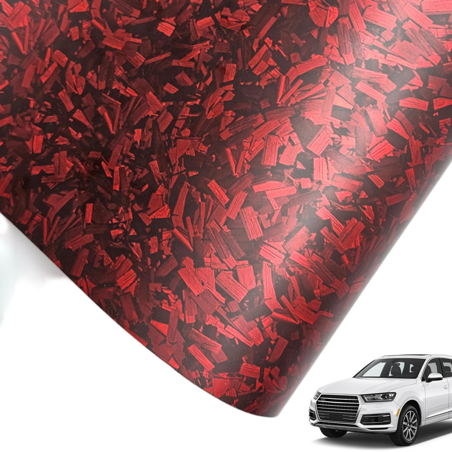 Forged Carbon Faser Wrap, 1 Roll Forged Carbon Faser Wrap 12 x 39 Zoll Mehrzweck-Haustier für Auto-Motorrad, mattrot Forged Carbon Faser Wrap, 1 Roll Forged Carbon Faser Wrap 12 x 39 Zoll Mehrzweck-Haustier für Auto-Motorrad, mattrot von Jeorywoet