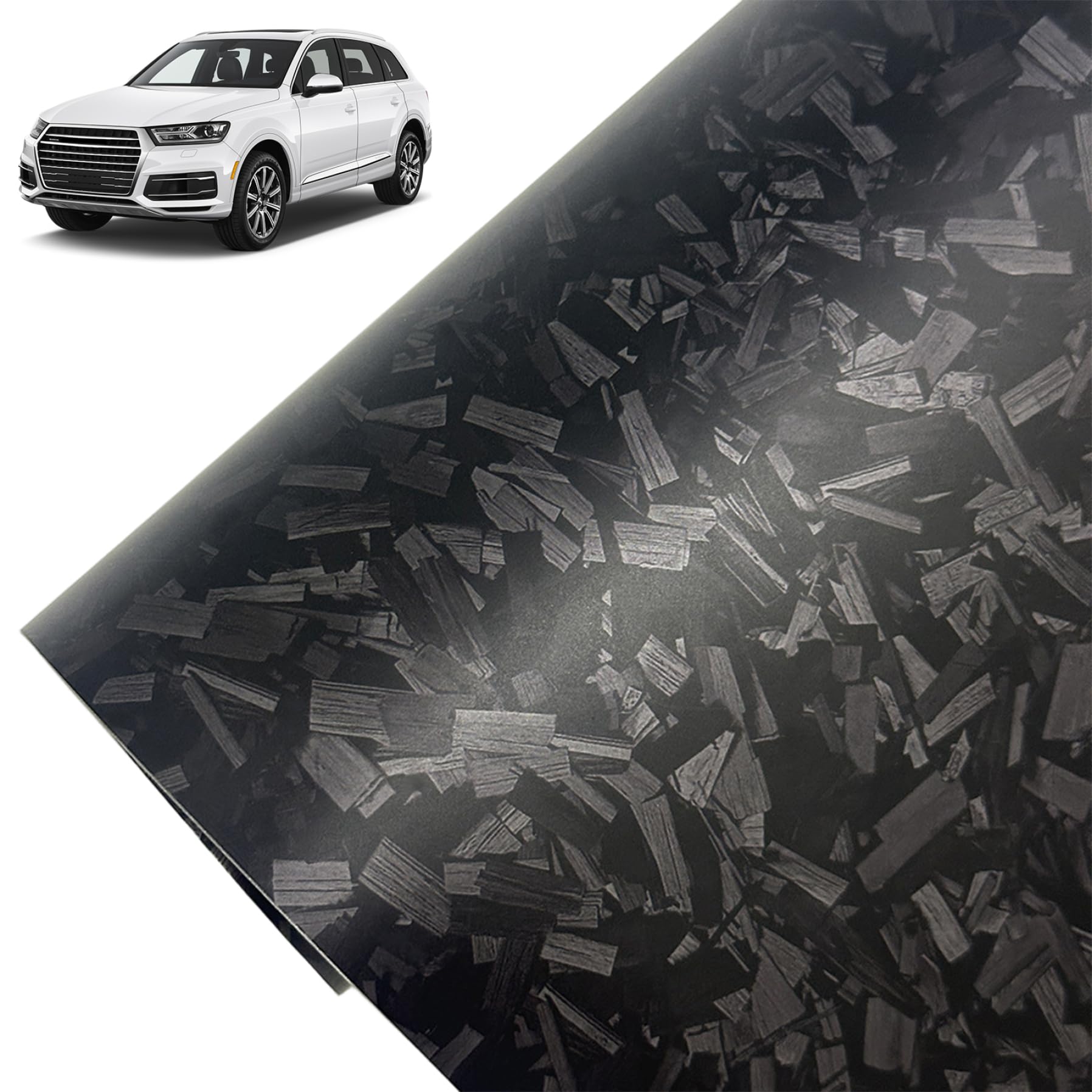 Forged Carbon Faser Wrap, 1 Roll Forged Carbonfaser-Wrap 12 x 39 Zoll Mehrzweck-Haustier für Auto-Motorrad, mattschwarz Forged Carbon Faser Wrap, 1 Roll Forged Carbonfaser-Wrap 12 x 39 Zoll Mehrzweck-Haustier für Auto-Motorrad, mattschwarz von Jeorywoet