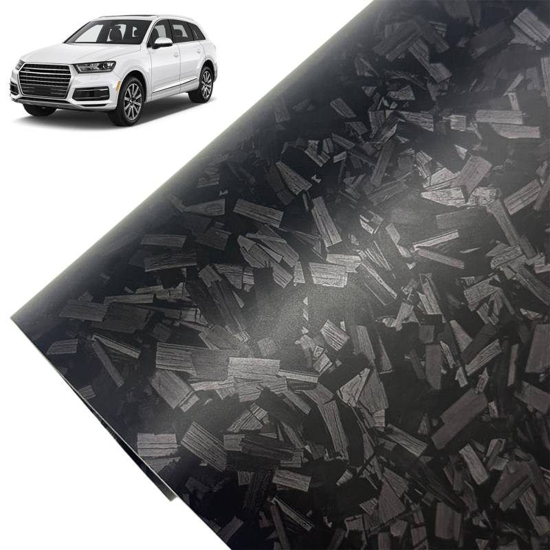 Forged Carbon Faser Wrap, 1 Roll Forged Carbonfaser-Wrap 12 x 39 Zoll Mehrzweck-Haustier für Auto-Motorrad, mattschwarz von Jeorywoet