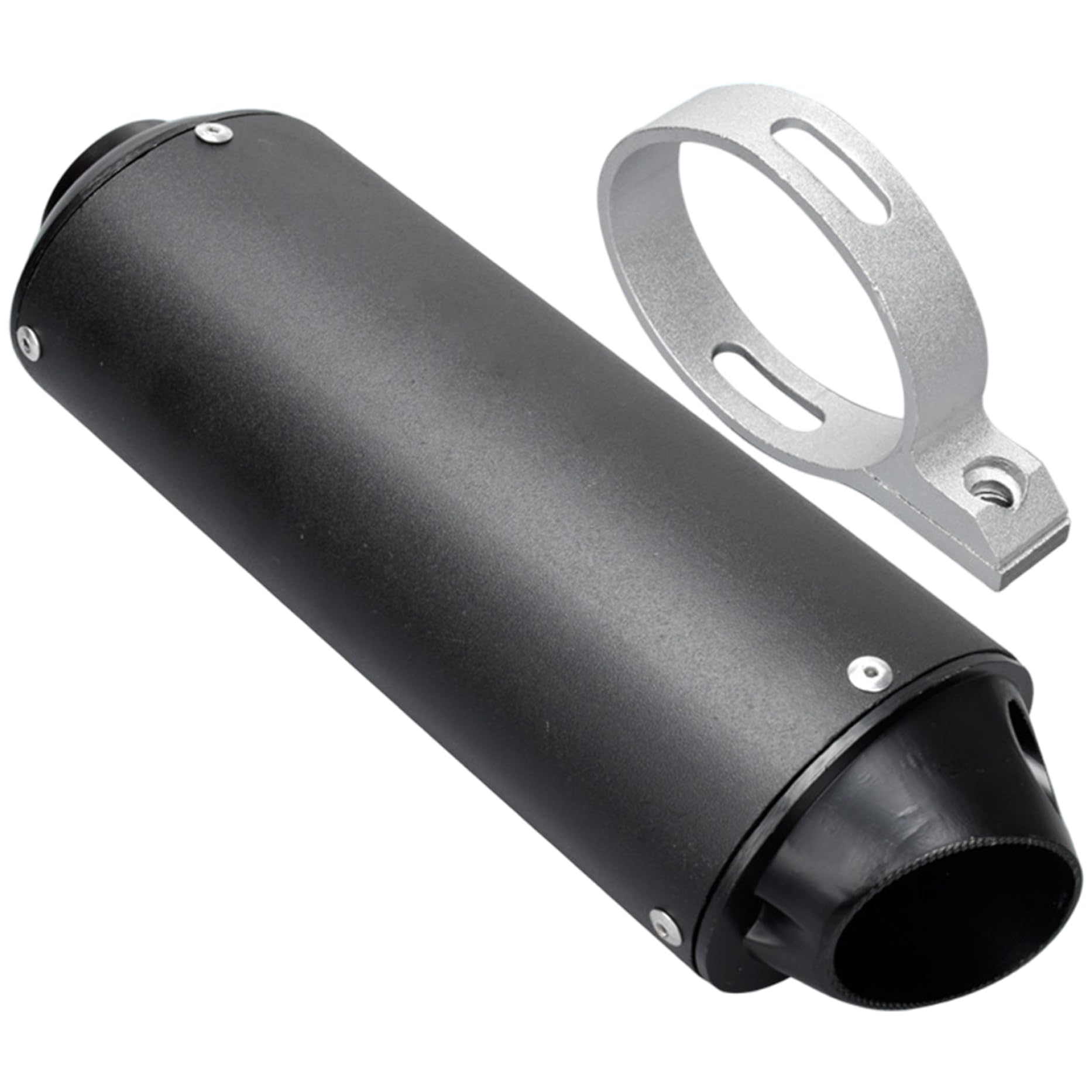 Motorradschuffler, Motorradauspuff, Montageloch 28 mm Schalldämpfer mit Metallclip, Dichtung für ATV 4 Wheeler Chinese Dirt Pit Bike Motorradschuffler, Motorradauspuff, Montageloch 28 mm Schalldämpfer mit Metallclip, Dichtung für ATV 4 Wheeler Chinese Dirt Pit Bike von Jeorywoet