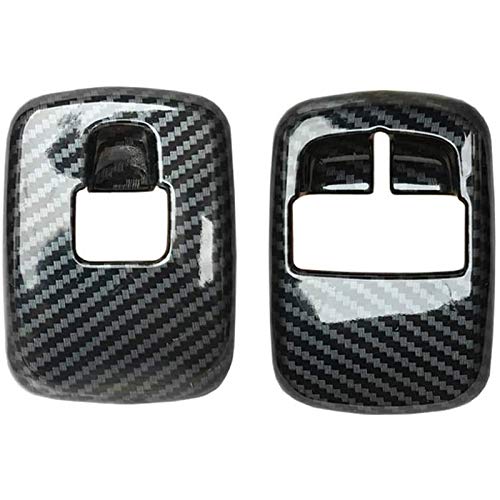 Jepsen 2 PCS Car Carbon Fiber Fensterheber Schalter Knopfabdeckung Zieraufkleber für Smart 453 Fortwo 2015 + ZubehöR von Jepsen