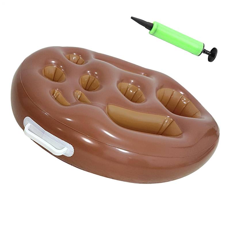 Pool -Getränkehalter, Pool Party Drink Tablett, Wassertrinkflocken, Ausreichend Stauraum, PVC -Material, 70x50 cm, Für Deck Beach Family Birthday Swimming Picknick Travel von Jeruytgh