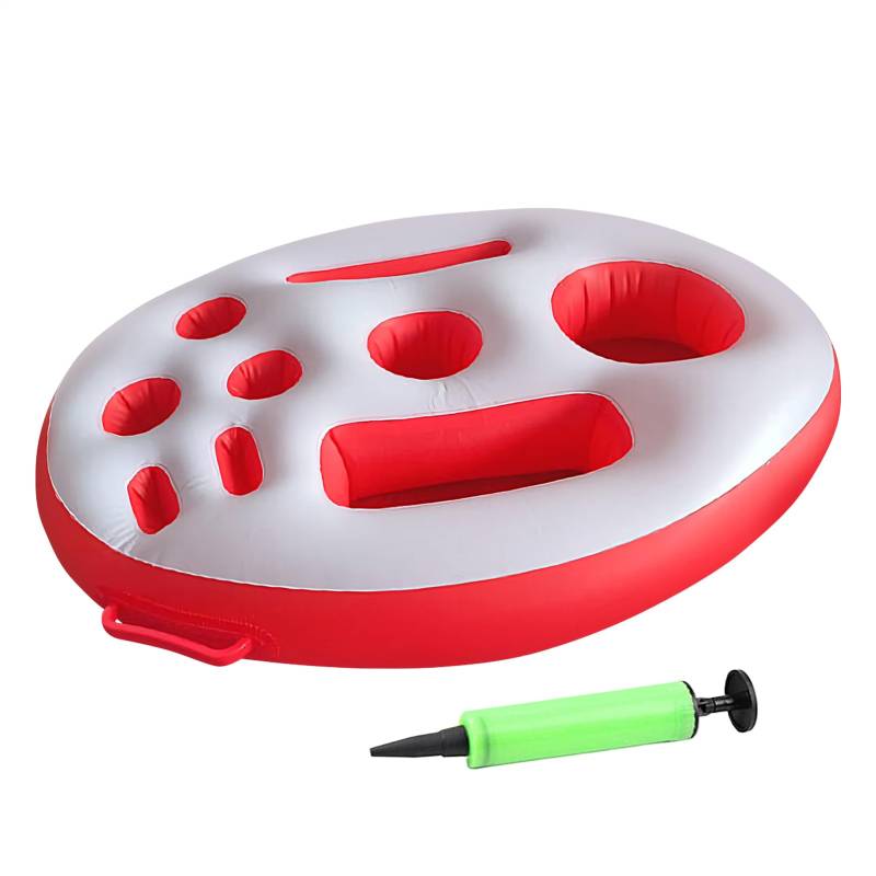 Pool -Getränkehalter, Pool Party Drink Tablett, Wassertrinkflocken, Ausreichend Stauraum, PVC -Material, 70x50 cm, Für Deck Beach Family Birthday Swimming Picknick Travel von Jeruytgh
