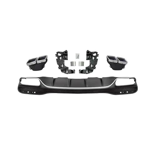 hintere Stoßstangenlippe Für Mercedes Benz GLS X166 Upgrade GLS63AMG 2016-2019,Hinten Diffusor Lippe Hinten Seite Splitter Auto Hinten Lip diffusor Spoiler Splitter,B-Silver von JiAQen