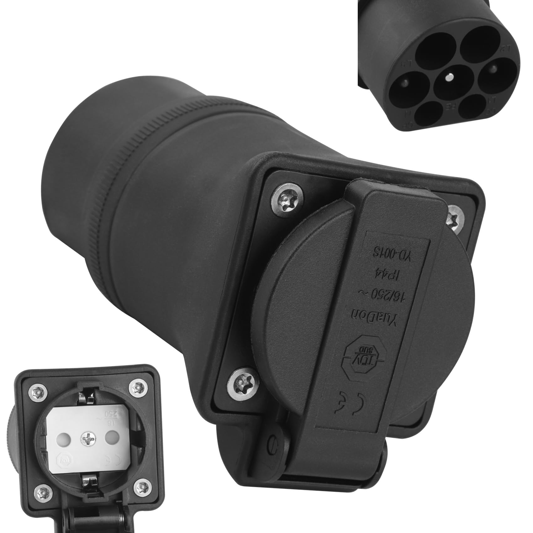 Jiacheng Typ 2 auf Schuko Adapter, 16A EV Kabel Ladegerät auf Schuko Steckdose für Elektromotorräder Elektromotorräder E-Bikes, IEC 62196 Typ 2 Station Entlader Jiacheng Typ 2 auf Schuko Adapter, 16A EV Kabel Ladegerät auf Schuko Steckdose für Elektromotorräder Elektromotorräder E-Bikes, IEC 62196 Typ 2 Station Entlader von Jiacheng