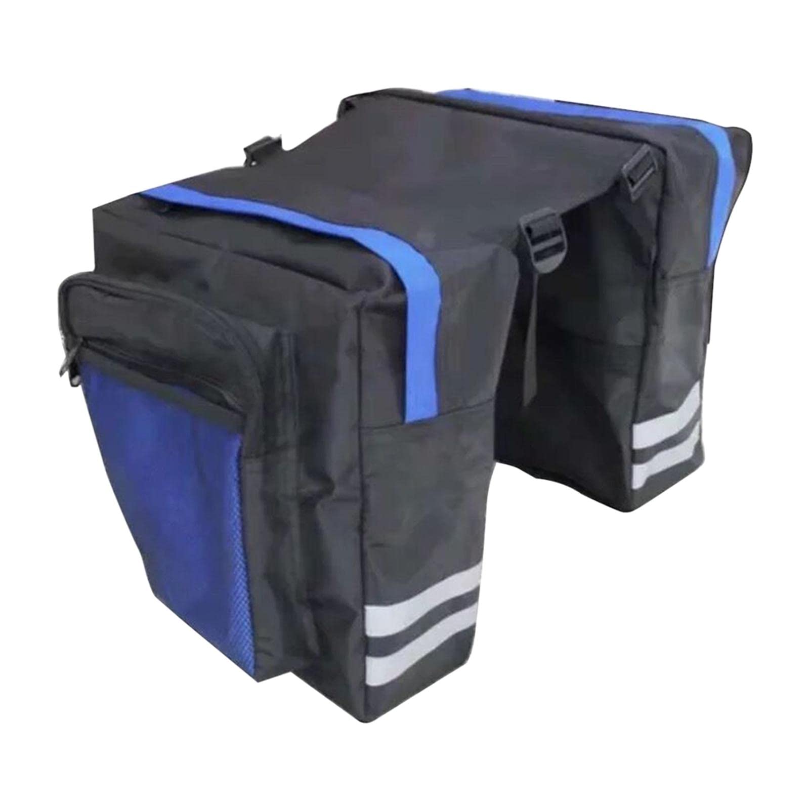 Jiakalamo Gepäckträger für Fahrradtasche, Gepäck, verschleißfest, Aufbewahrungstasche, wasserdicht, verstellbares Zubehör, große Kapazität, doppelter Rucksack, Hinterradtasche (blau) von Jiakalamo