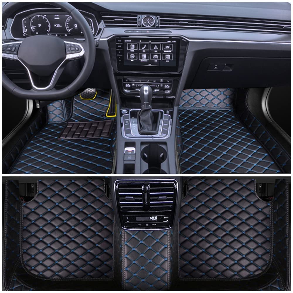 Auto Fußmatten Set für ML-Class 2000-2005 Leder Automatte wasserdichte FussMatten Rutsch Allwetter-Matten Schwarz-Blaue Linie Auto Fußmatten Set für ML-Class 2000-2005 Leder Automatte wasserdichte FussMatten Rutsch Allwetter-Matten Schwarz-Blaue Linie von Jialuode