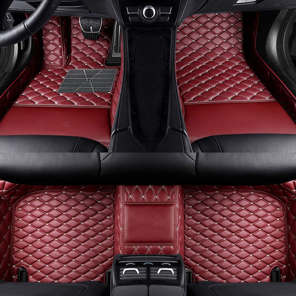 Benutzerdefinierte Auto Fußmatten Anpassbare 95% Auto Modell PU Leder voller bedeckter Schutz Advanced Performance Liners,Burgunderrot Benutzerdefinierte Auto Fußmatten Anpassbare 95% Auto Modell PU Leder voller bedeckter Schutz Advanced Performance Liners,Burgunderrot von Jialuode