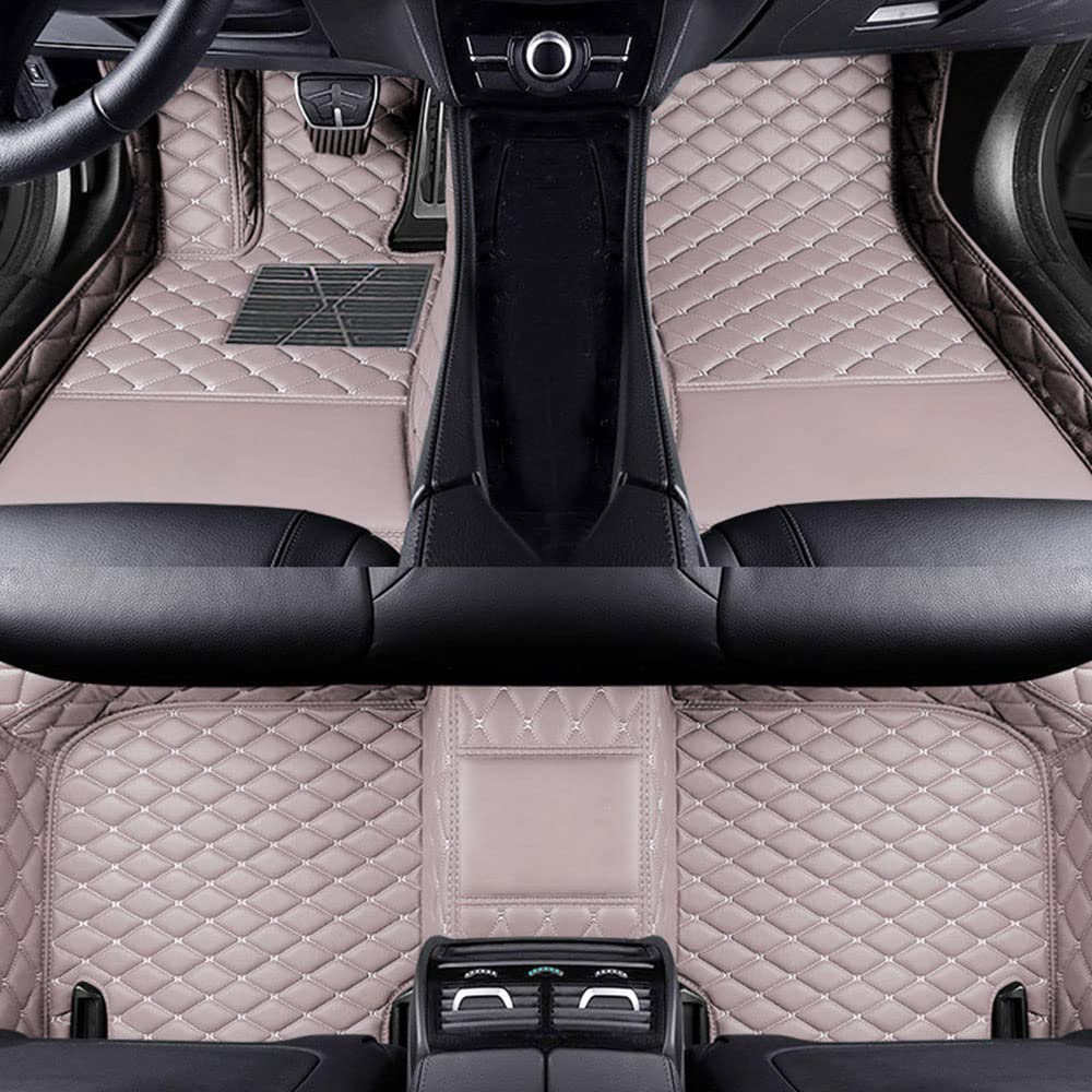 Benutzerdefinierte Auto Fußmatten Anpassbare 95% Auto Modell PU Leder voller bedeckter Schutz Advanced Performance Liners,Grau von Jialuode