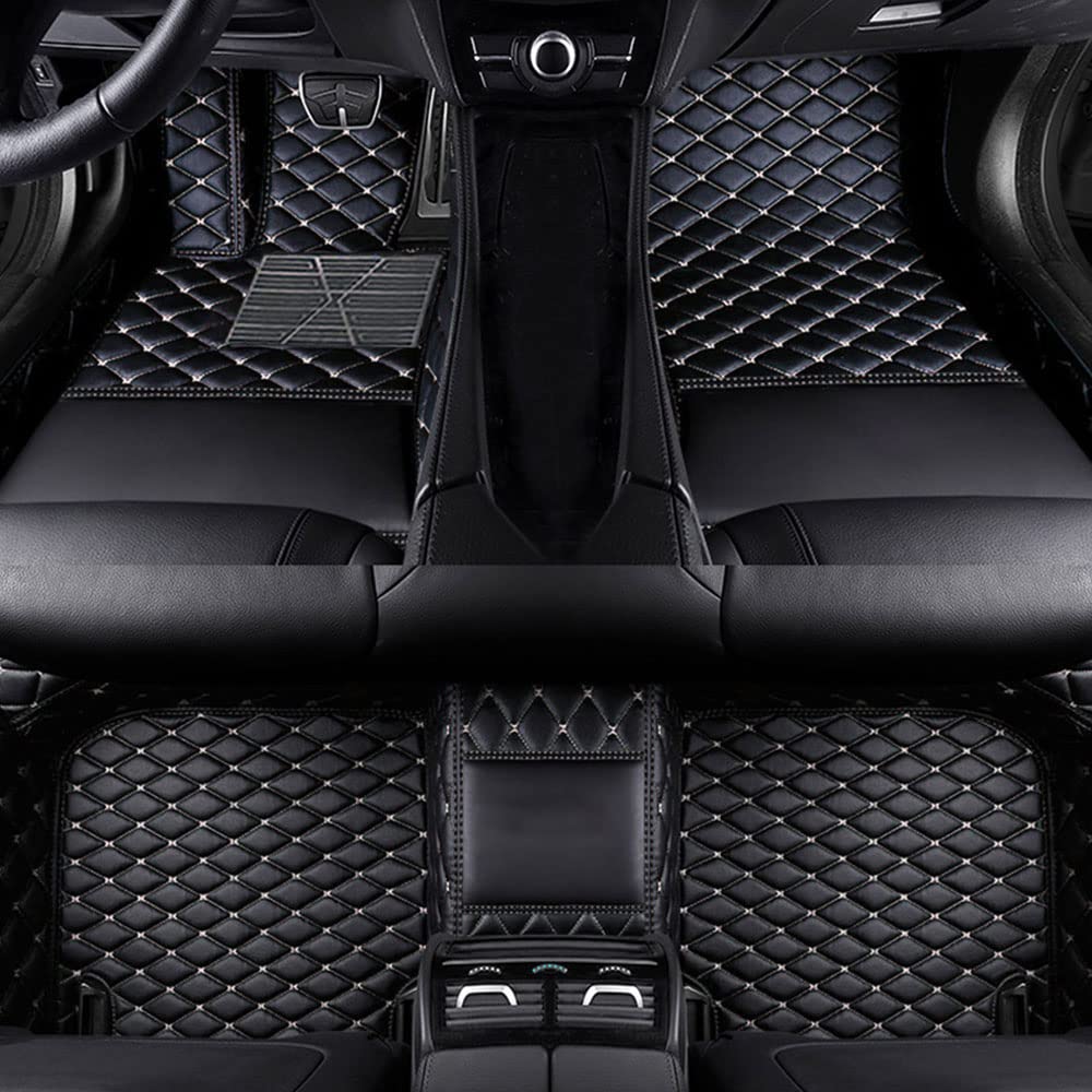 Benutzerdefinierte Auto Fußmatten Anpassbare 95% Auto Modell PU Leder voller bedeckter Schutz Advanced Performance Liners,Schwarz-beige Benutzerdefinierte Auto Fußmatten Anpassbare 95% Auto Modell PU Leder voller bedeckter Schutz Advanced Performance Liners,Schwarz-beige von Jialuode