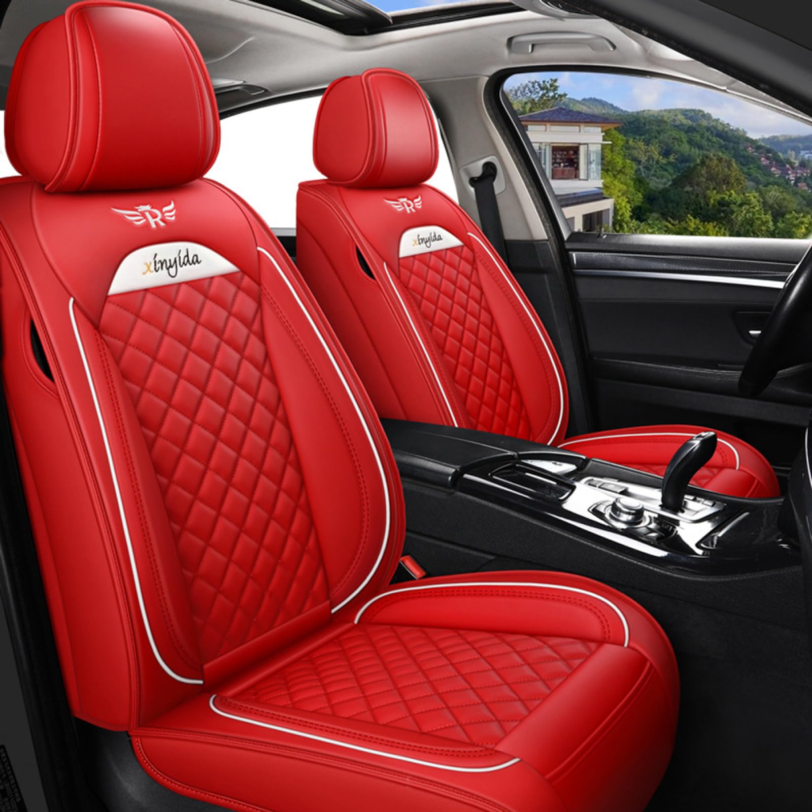 Jialuode Autositzbezüge Set für Audi Für A3 8P 8V 2003-2021 Vordersitze und Rückbank Schonbezüge Sitzbezug Komplett-Set Rot Jialuode Autositzbezüge Set für Audi Für A3 8P 8V 2003-2021 Vordersitze und Rückbank Schonbezüge Sitzbezug Komplett-Set Rot von Jialuode