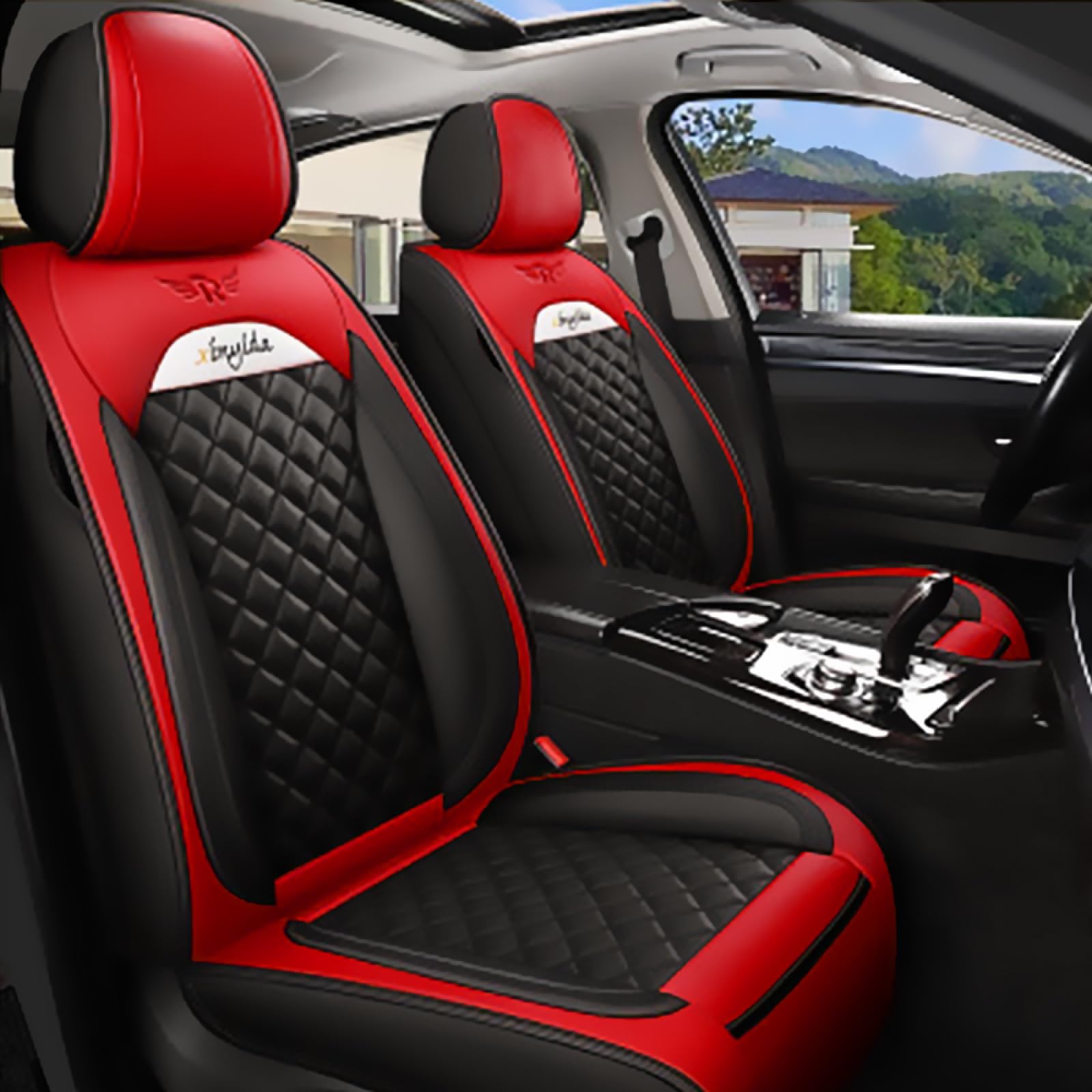 Jialuode Autositzbezüge Set für Ford Für Focus Mk1 Mk2 Mk3 Mk4 St St Line 1998-2022 Vordersitze und Rückbank Schonbezüge Sitzbezug Komplett-Set Schwarz Rot Jialuode Autositzbezüge Set für Ford Für Focus Mk1 Mk2 Mk3 Mk4 St St Line 1998-2022 Vordersitze und Rückbank Schonbezüge Sitzbezug Komplett-Set Schwarz Rot von Jialuode