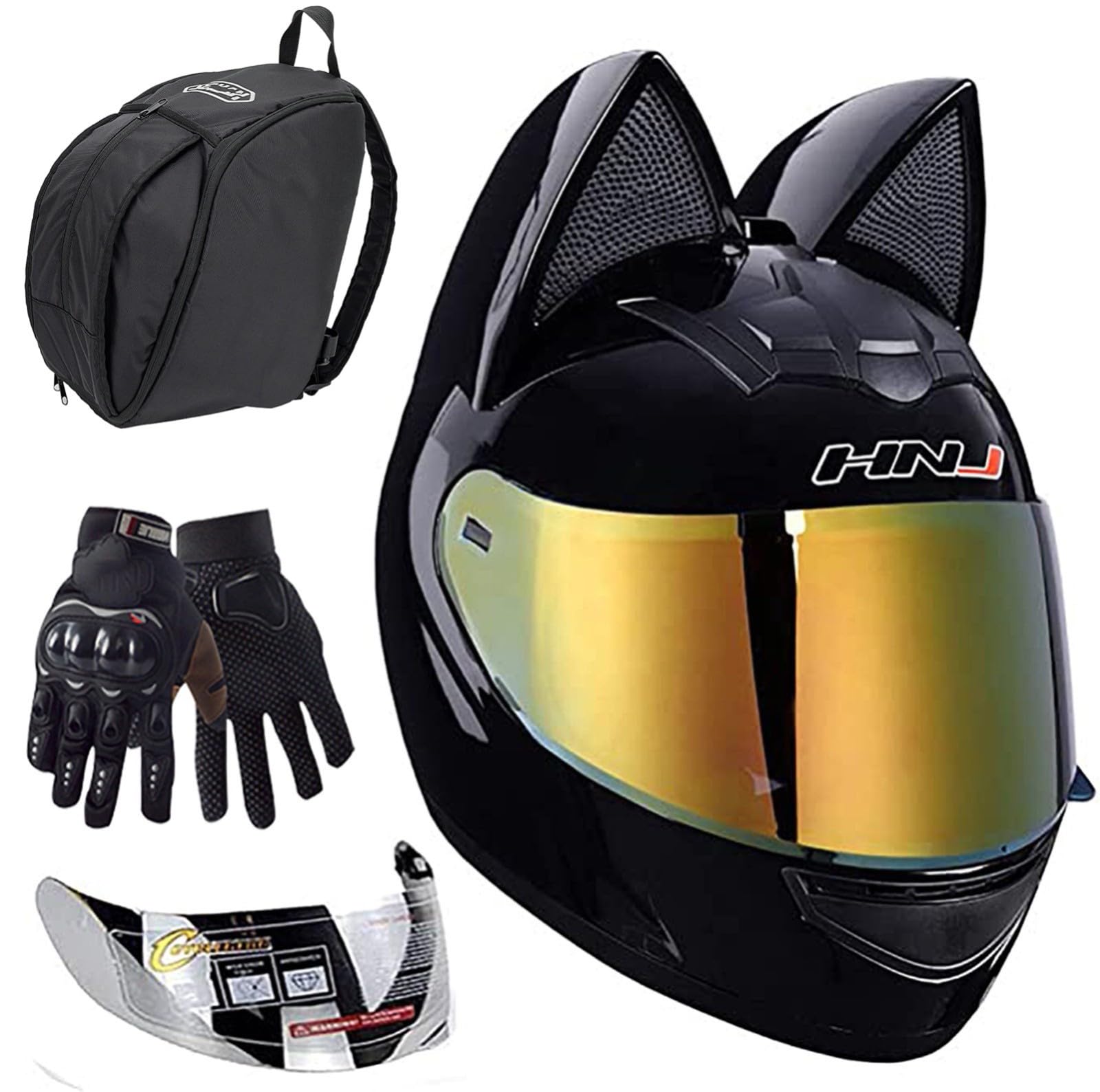 Full Face Motorradhelme Mit Katze Ohren Adult Flip Up Visiere Motocross Helm Motorrad-Crash-Modular Helmet Leichtbau ECE Certified Roller-Helm G, M=54-56CM Full Face Motorradhelme Mit Katze Ohren Adult Flip Up Visiere Motocross Helm Motorrad-Crash-Modular Helmet Leichtbau ECE Certified Roller-Helm G, M=54-56CM von JianJud
