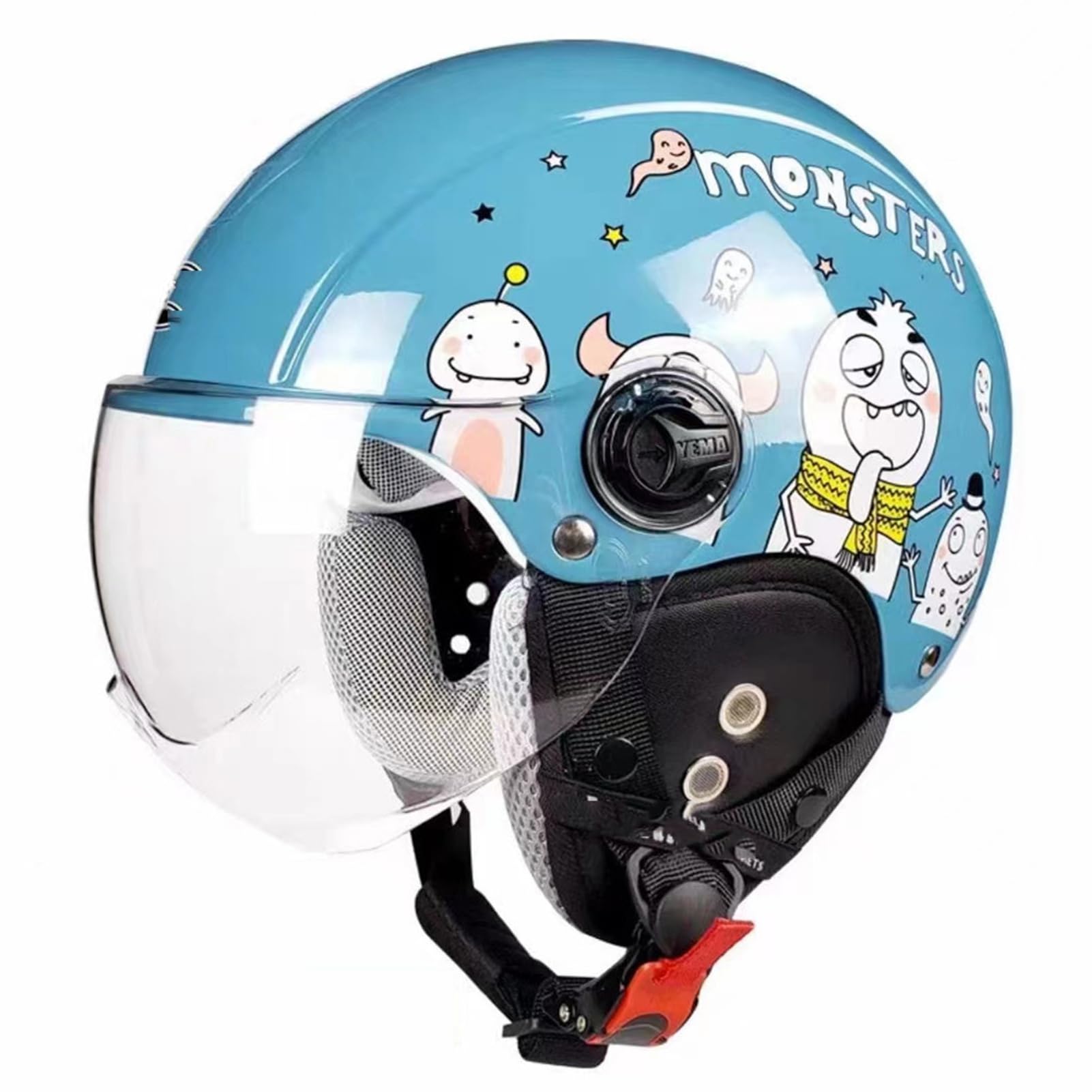 Kinder Motorradhelm, Jungen Und Mädchen Rollerhelm, Mofa Helm, Jethelm Mit Sonnenblende, Fahrradhelm, 46-54Cm, Für 2 Jahre - 12 Jahre Kid A,46-54cm Kinder Motorradhelm, Jungen Und Mädchen Rollerhelm, Mofa Helm, Jethelm Mit Sonnenblende, Fahrradhelm, 46-54Cm, Für 2 Jahre - 12 Jahre Kid A,46-54cm von JianJud