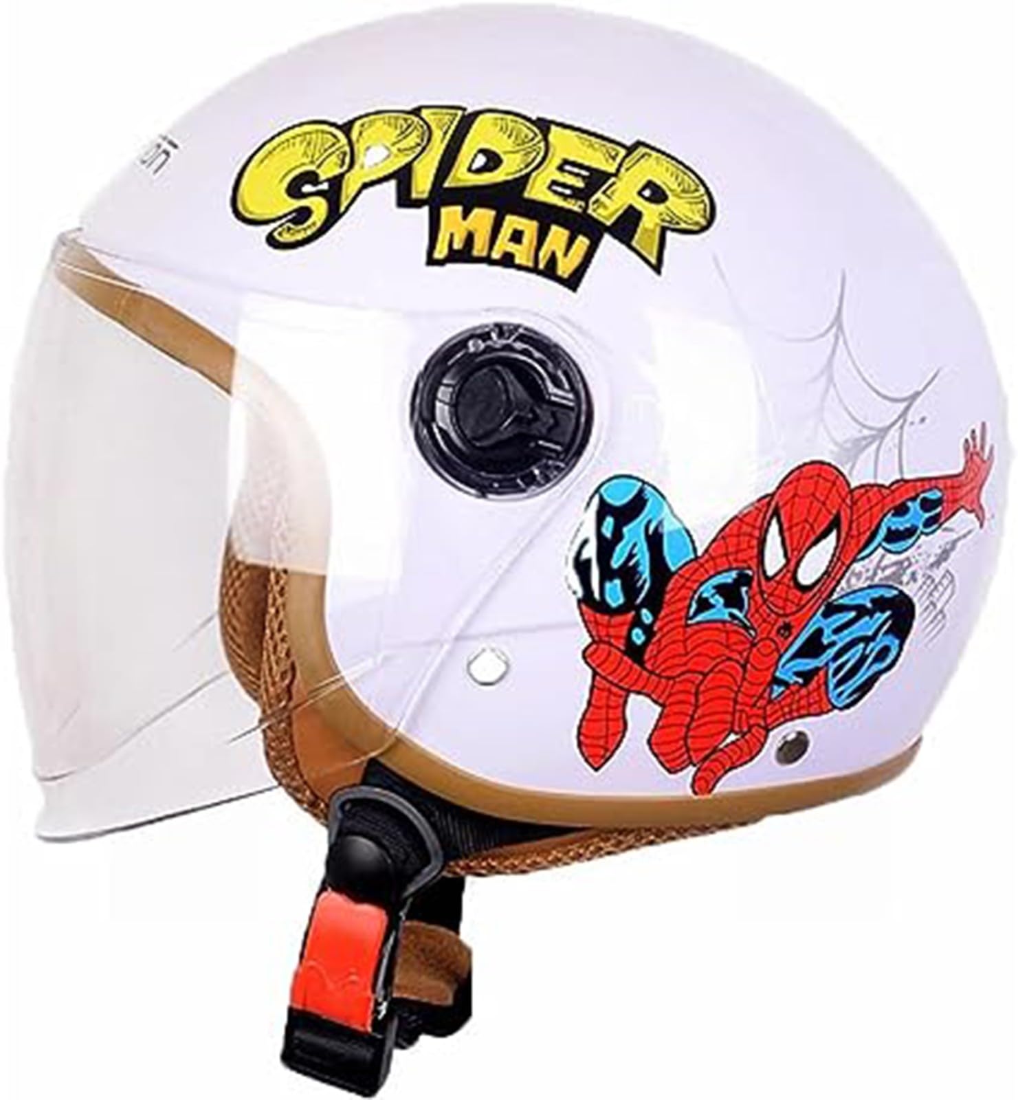 Motorradhelm Für Kinder, Mädchen, Jungen, Kinder-Jet-Helm Mit Visier, Roller-Helm, Kinder-Roller-Helm, Moped-Helm, Fahrradhelm F,50-58CM von JianJud