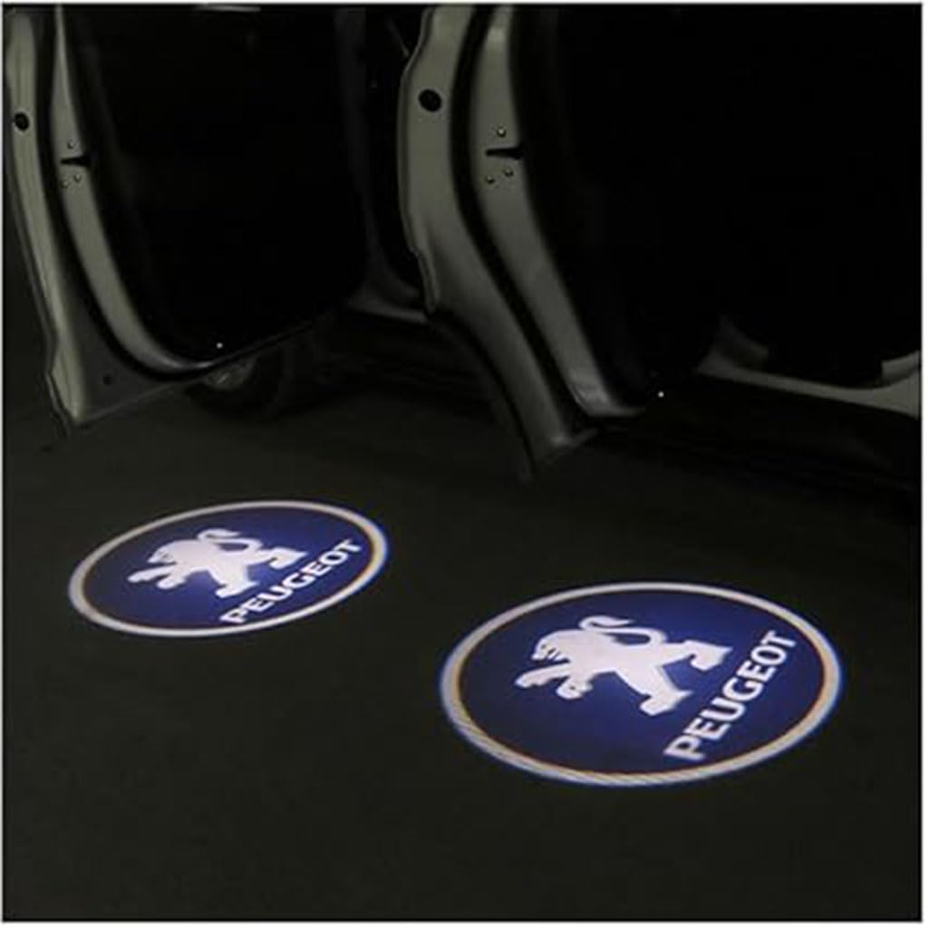 JianJunSuper 2 Stücke Autotür Willkommenslicht für Peugeot 2008 206 207 3008 301 307 308 4008 408 5008 508 607,HD Türbeleuchtung Logo Projektor Einstiegsbeleuchtung Autotür Auto Zubehör JianJunSuper 2 Stücke Autotür Willkommenslicht für Peugeot 2008 206 207 3008 301 307 308 4008 408 5008 508 607,HD Türbeleuchtung Logo Projektor Einstiegsbeleuchtung Autotür Auto Zubehör von JianJunSuper