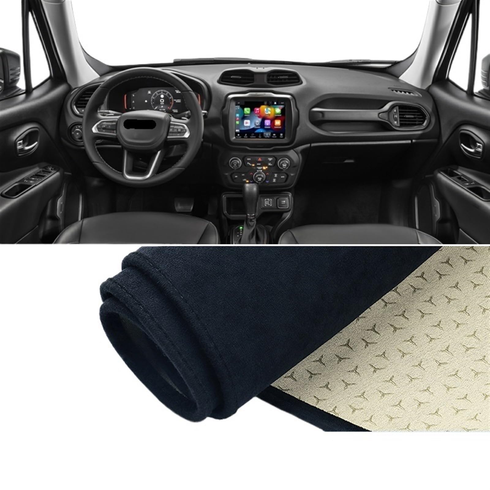Auto Dashboard Matte für Jeep Renegade BU 2015 2016 2017 2018 2019 2020 2021-2023,Auto Dashboard Abdeckung Vermeiden Licht Pad Instrument Plattform Matte Innenmatte,Black Auto Dashboard Matte für Jeep Renegade BU 2015 2016 2017 2018 2019 2020 2021-2023,Auto Dashboard Abdeckung Vermeiden Licht Pad Instrument Plattform Matte Innenmatte,Black von Jiaoqingni