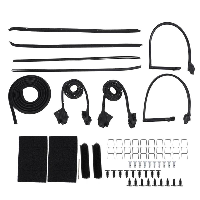 Jiawu Komplettes Dichtungsset, kompatibel mit Camaro 1970–1981 für Hardtop-Modelle mit Dekorpaket, Ersatzdichtung für Dachreling, Fenster, Tür, Kofferraum von Jiawu