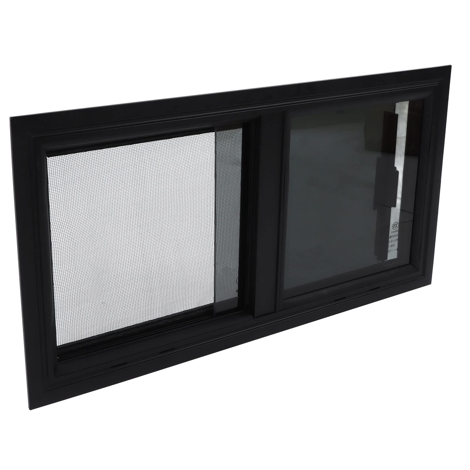 Wohnmobilfenster, 21,65B X 10,24H, Schiebefenster, Schwarz, Horizontal, Vertikal Schiebbar, Ersatz Anhängerfenster, Camper-Fenster mit Sichtschutz, Insektennetzen, für Wohnmobile Wohnmobilfenster, 21,65B X 10,24H, Schiebefenster, Schwarz, Horizontal, Vertikal Schiebbar, Ersatz Anhängerfenster, Camper-Fenster mit Sichtschutz, Insektennetzen, für Wohnmobile von Jiawu